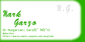 mark garzo business card